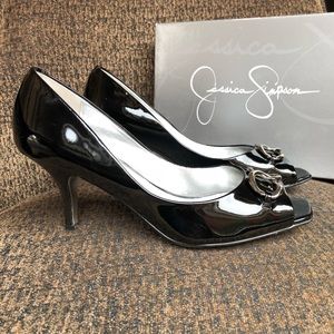 J.Simpson patent leather pumps Rocky black
